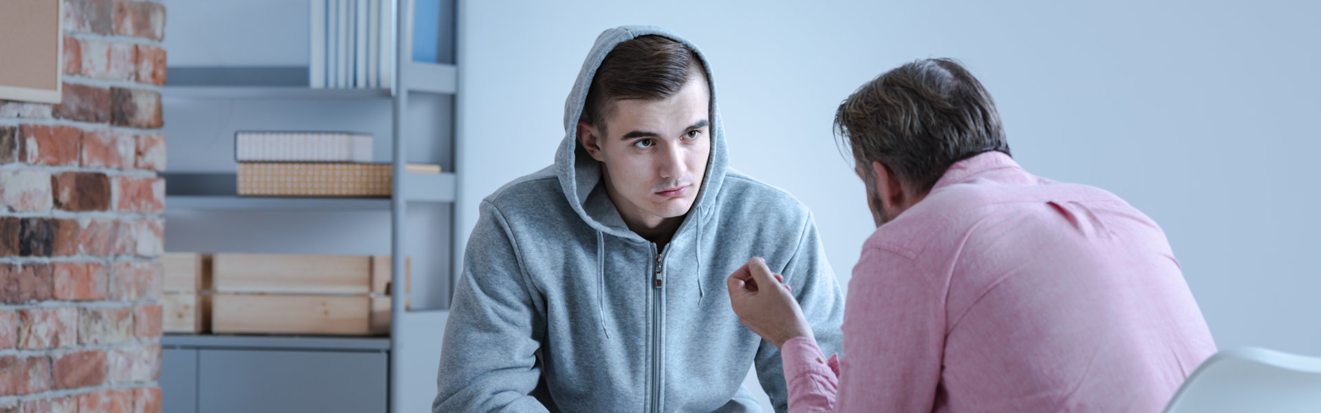 consultant talking to a man