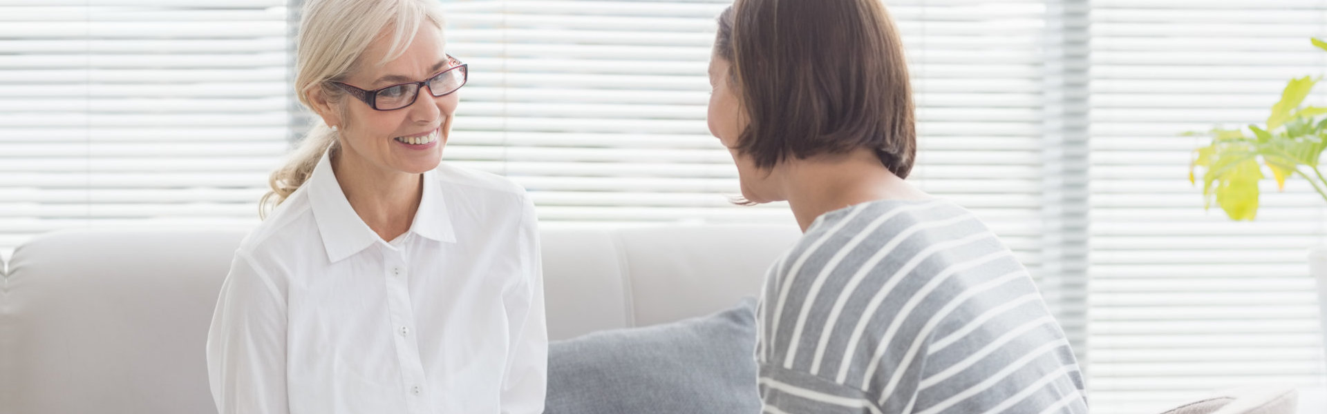 woman talking to a consultant