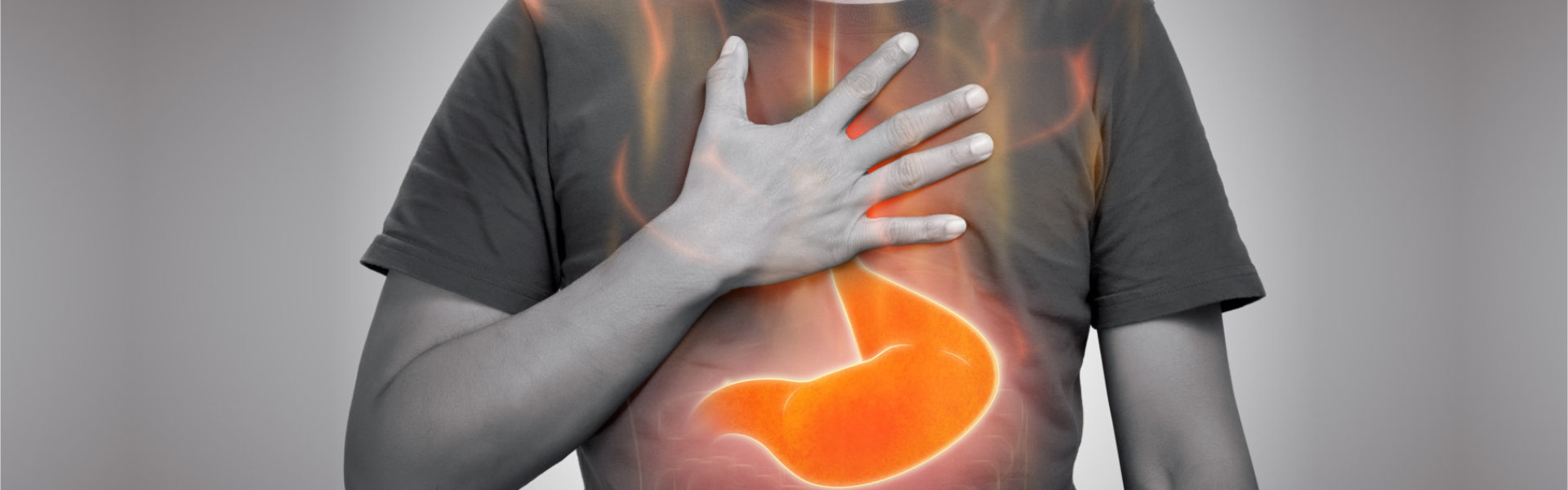 a person experiencing acid reflux