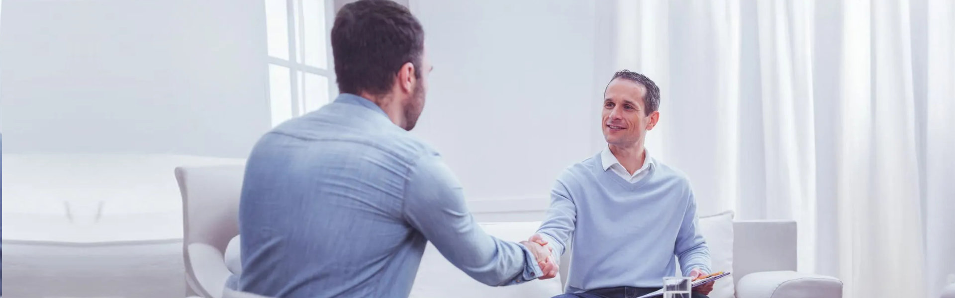 patient and therapist talking