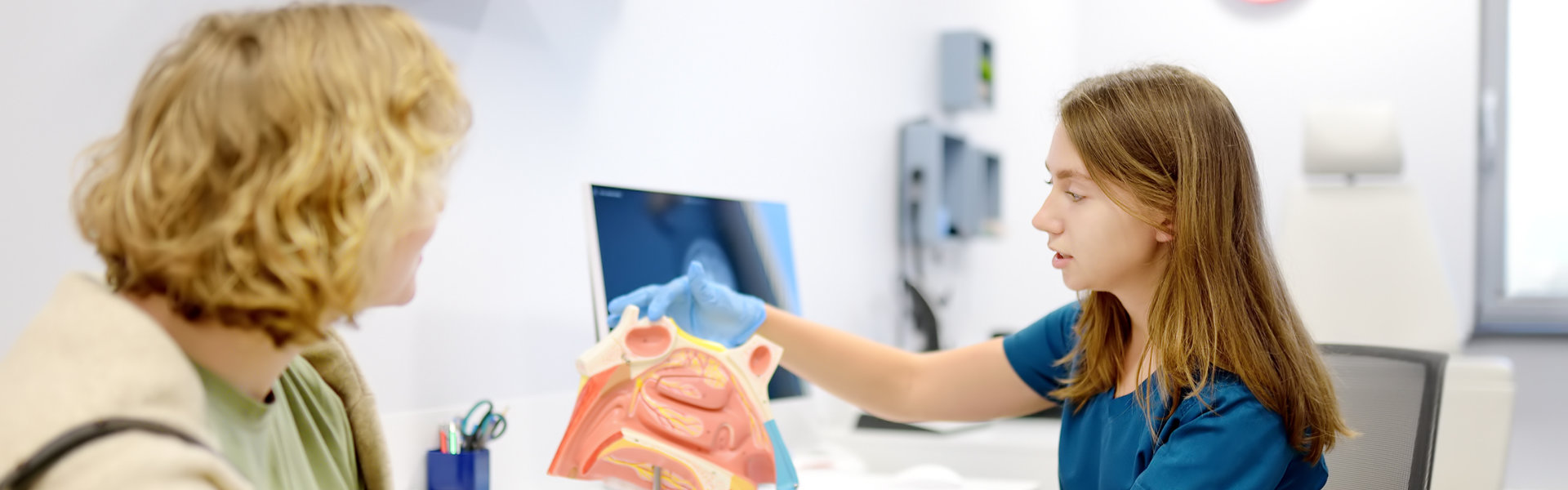 doctor talking to patient about the results